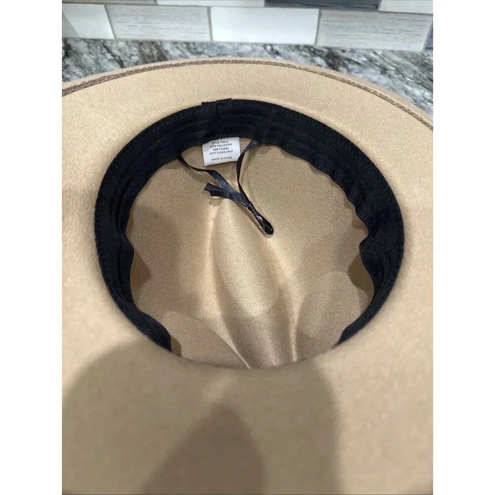 Brown Western Fedora Hat for Men Casual Solid Classic One Size Adjustable